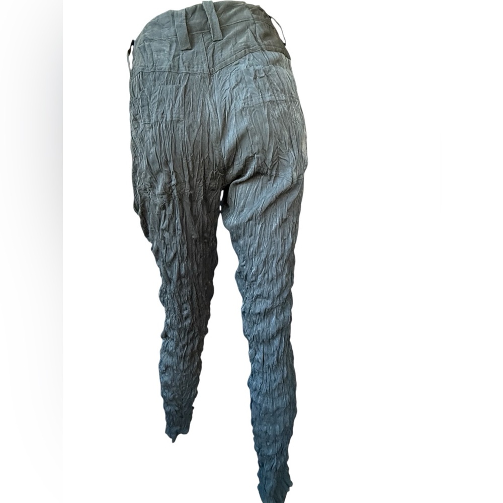 Vintage 90’s Issey Miyake black crinkle trousers Size Small - Picture 6 of 12